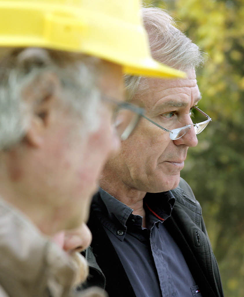 „Unsere Baustelle“: Carl Langenbach und Bauleiter Thomas Fölting (links).