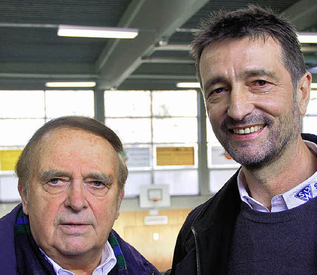 SV-Präsident Dieter Reinbold (links) und Vorsitzender Gerhard Schmid.