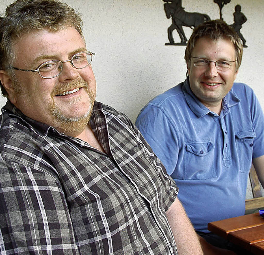 Zwei der alten Hasen beim Festival: Rainer Dürr und Rainer Selz.