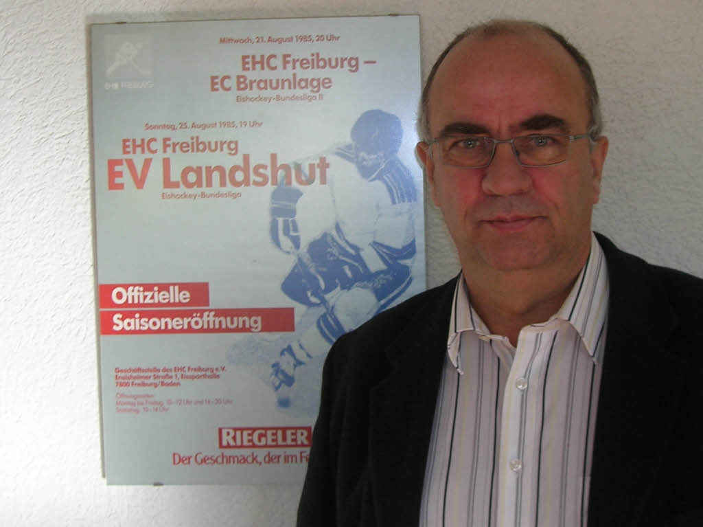 Wolfgang Kunkler, Chef des Stammvereins EHC Freiburg. Foto: <b>Karl Heidegger</b> - 38299839