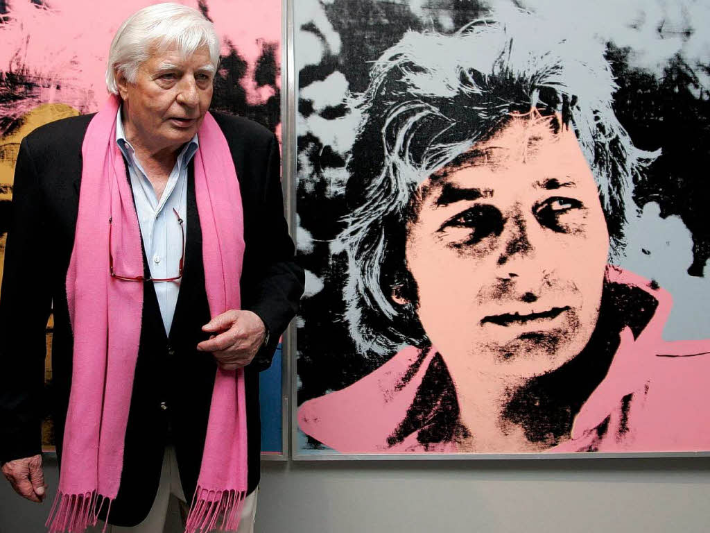 Zwei Ichs, eine Person: Gunther Sachs 2008 vor seinem von Andy Warhol ...