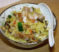 Fried Curry Rice: Paella auf Asiatisch Fried Curry Rice: Paella auf Asiatisch