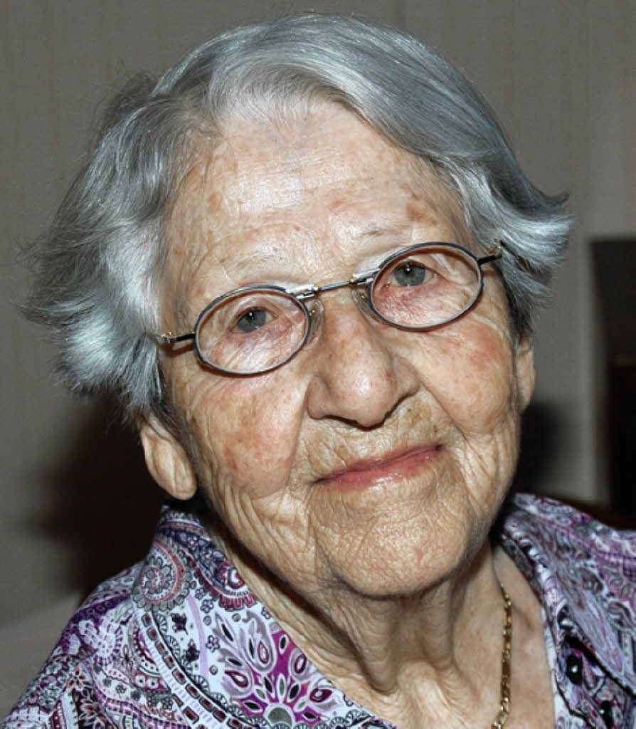 Heute rüstige 90 Jahre alt: Gertrud Benz Foto: renate tebbel