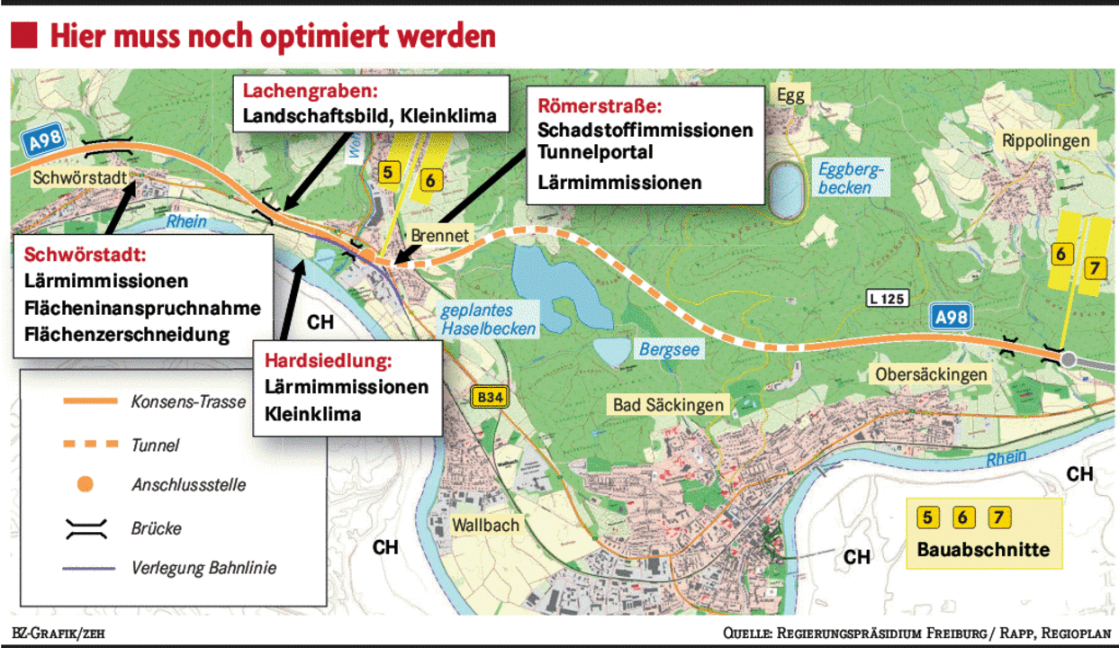 A98 Am Hochrhein: Chancen Auf Neue Trassenführung Steigen - Südwest ...