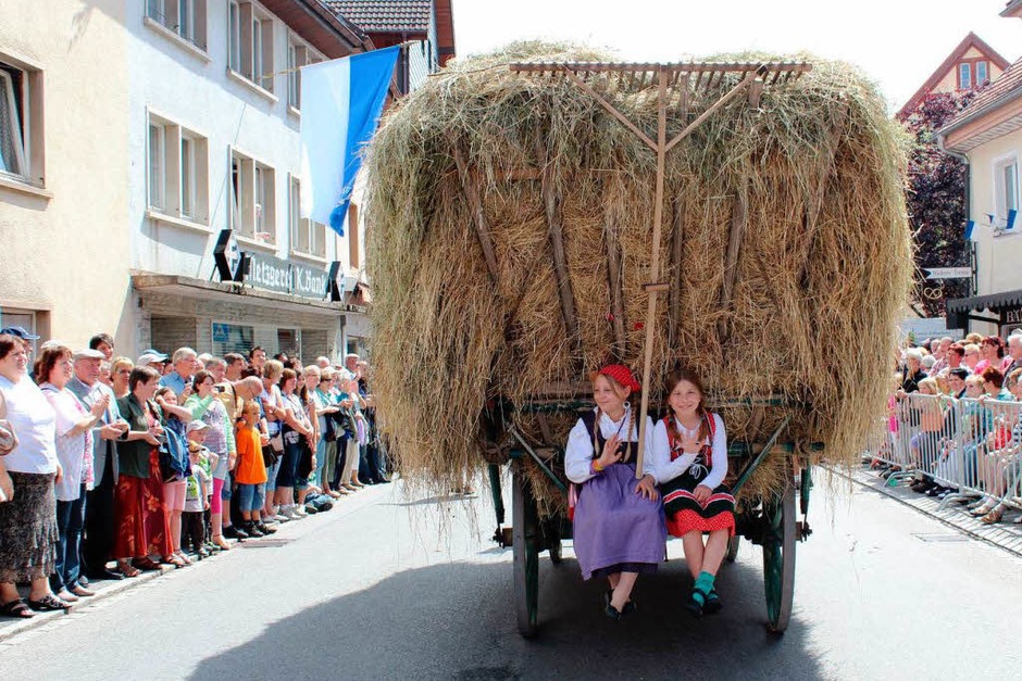 Die Bachheimer Heuernte ist seit gestern eingefahren. Die Erntehelferinnen und -helfer des Kirchenchores präsentierten stolz ihren Heuwagen. (Foto: Christa Maier) Die Bachheimer Heuernte ist seit gestern eingefahren. Die Erntehelferinnen und -helfer des Kirchenchores präsentierten stolz ihren Heuwagen. (Foto: Christa Maier)