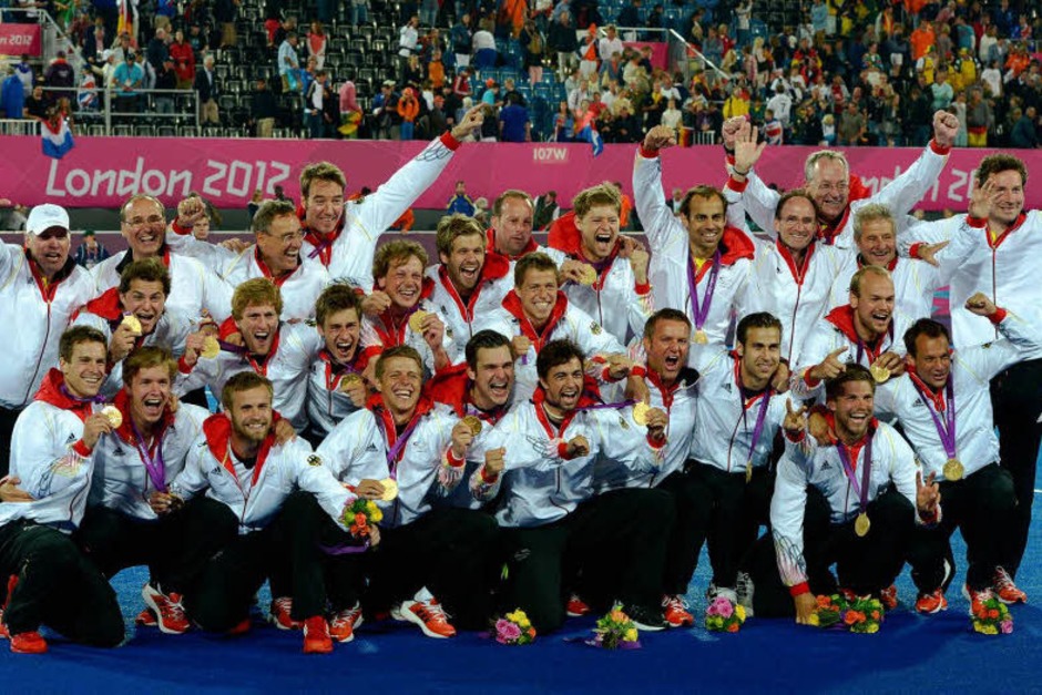 Deutschlands Hockeymannschaft wiederholte das Gold von Peking 2008. (Foto: dapd) Deutschlands Hockeymannschaft wiederholte das Gold von Peking 2008. (Foto: dapd)