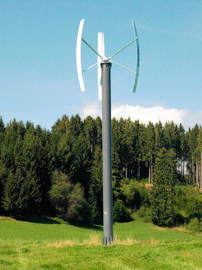 Mini-Windrad mit vertikalen Rotorblättern – ein Modell mit Zukunft