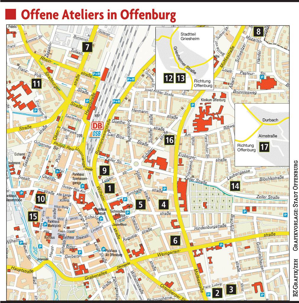 Ortenaukreis Spaziergang durch die Künstlerwerkstätten der Stadt