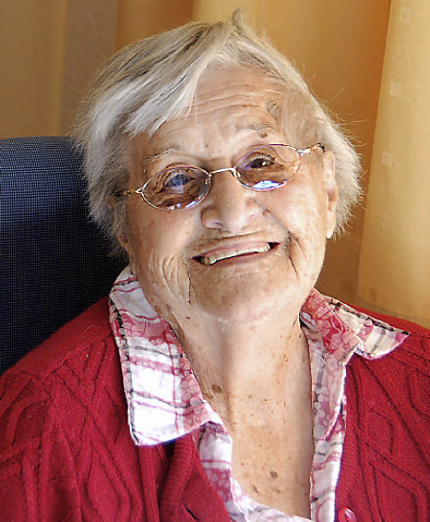 Maria Burger wird heute in Todtnau 100 Jahre alt. Foto: Ulrike Jäger