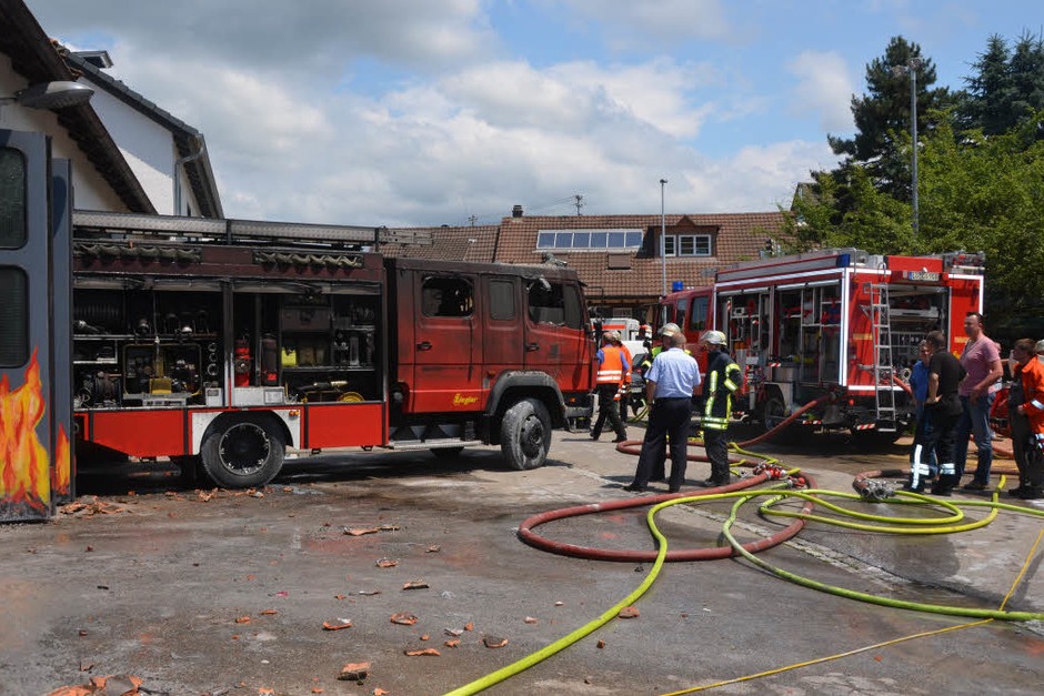 Brand im Feuerwehrgerätehaus Kandern (Foto: Markus Maier) Brand im Feuerwehrgerätehaus Kandern (Foto: Markus Maier)