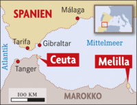 Tödlicher Massenansturm von Flüchtlingen auf Ceuta Tödlicher Massenansturm von Flüchtlingen auf Ceuta