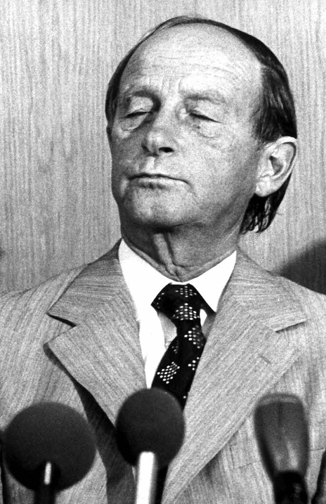 August 1978 trat Hans Filbinger zurück. Foto: dpa