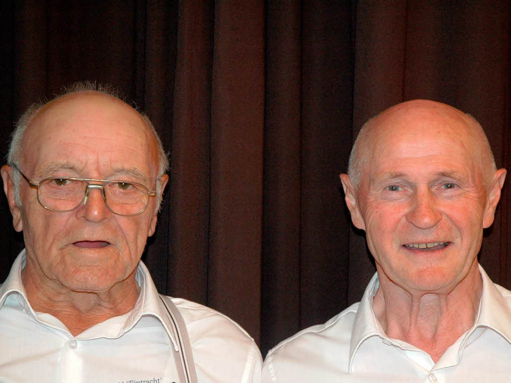 Günther Kaiser (links) gehört dem Chor seit 60 Jahren an, Hanspeter Dietsche ...