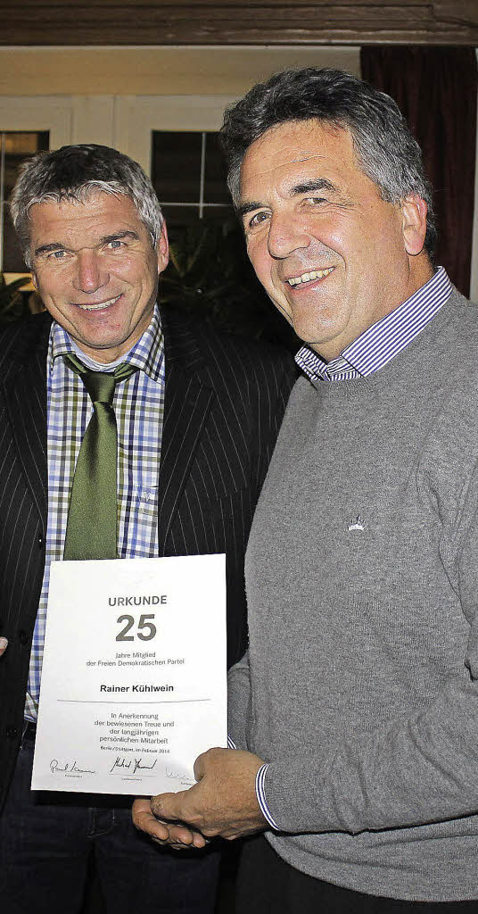 Treue Mitglieder geehrt - Badische Zeitung