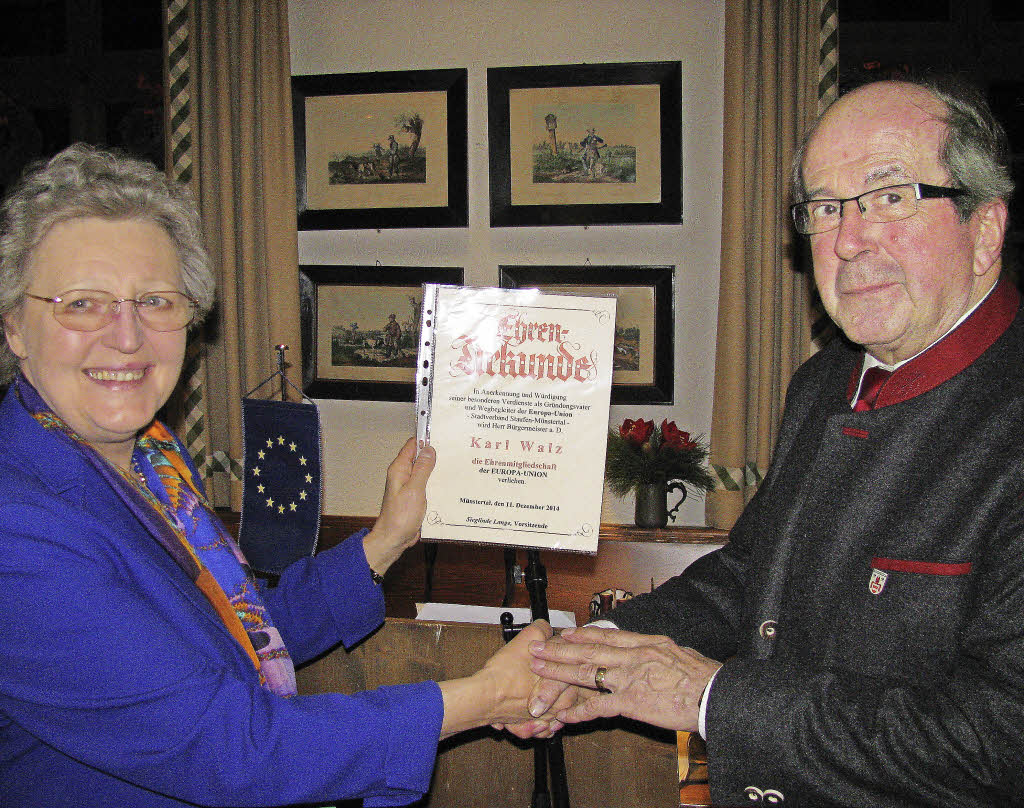 Ehrung für Karl Walz - Badische Zeitung