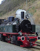 Rheinromantik, Dampfzug und Geysir Rheinromantik, Dampfzug und Geysir