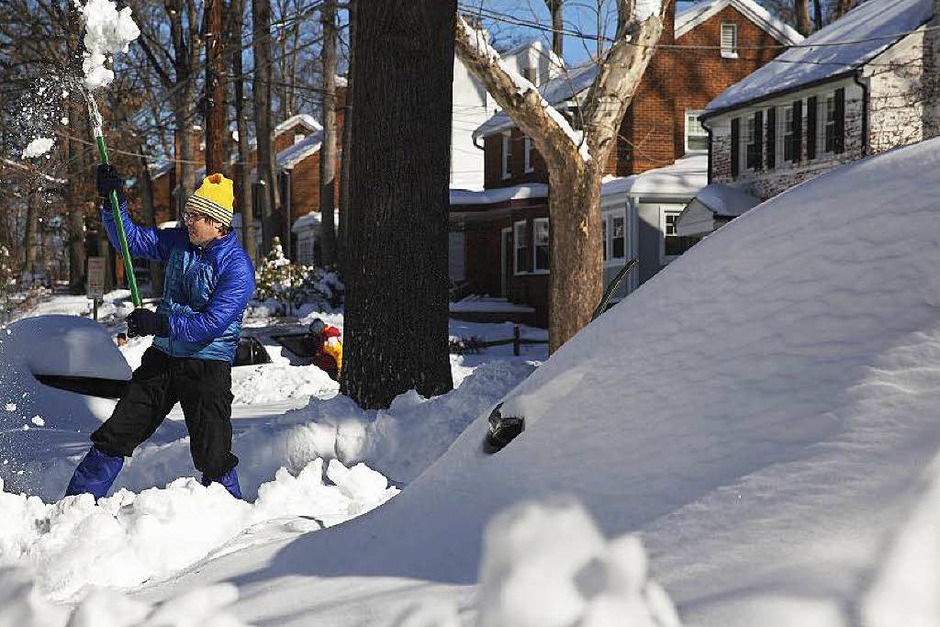 Schneemassen in New York und Washington. Die einen freute es, die anderen nervte es. (Foto: AFP) Schneemassen in New York und Washington. Die einen freute es, die anderen nervte es. (Foto: AFP)
