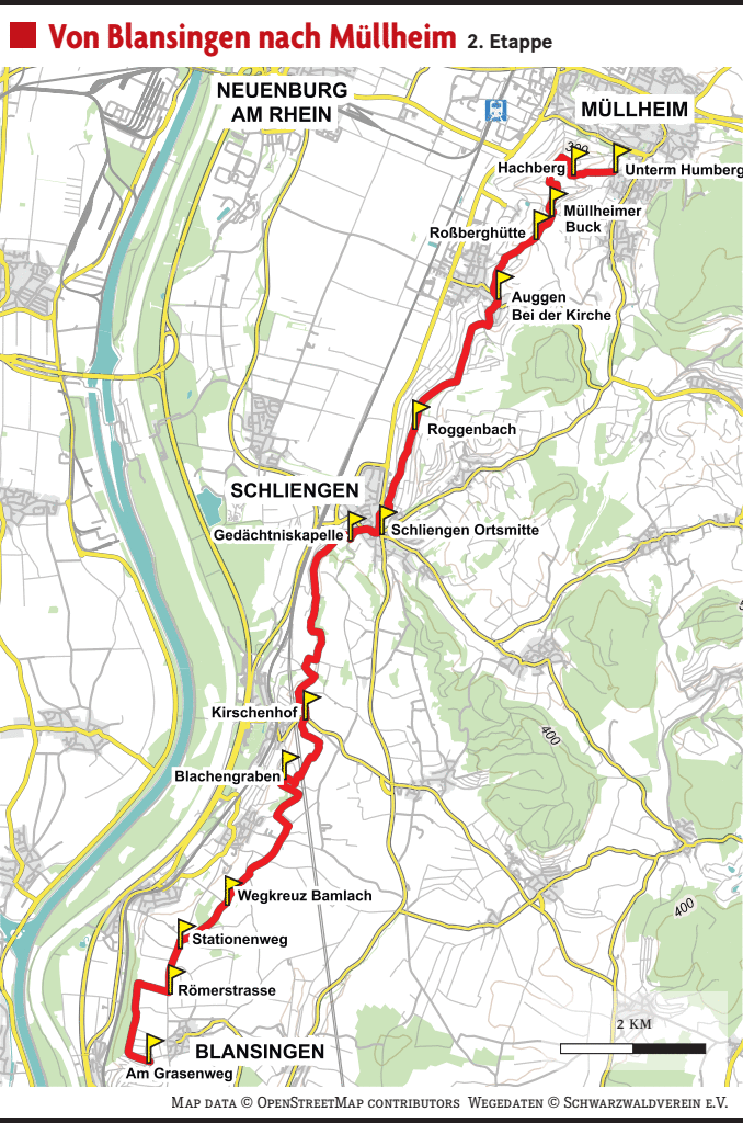 Auf dem Markgräfler Wiiwegli von Blansingen nach Müllheim - Südwest