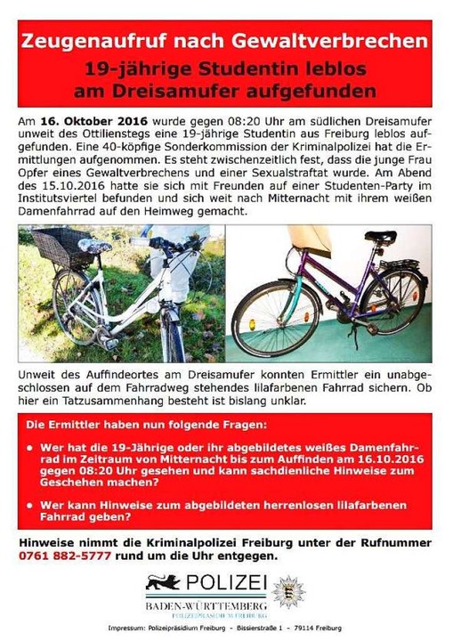Flyer der Freiburger Polizei  | Foto: Polizei Freiburg