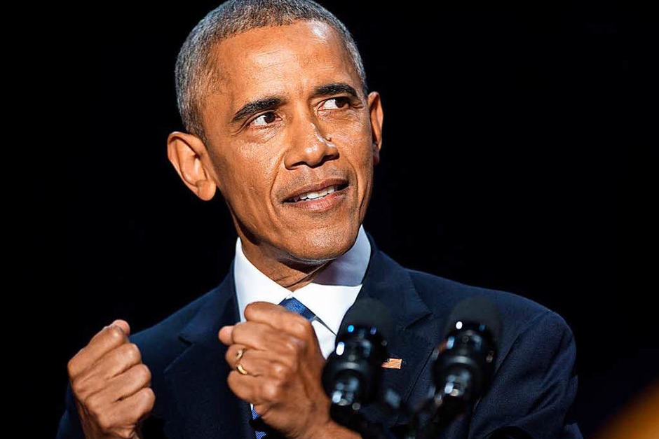 Obama spricht bei seiner Rede über Bürgerpflichten und Hoffnung, Optimismus und von Werten. (Foto: dpa) Obama spricht bei seiner Rede über Bürgerpflichten und Hoffnung, Optimismus und von Werten. (Foto: dpa)