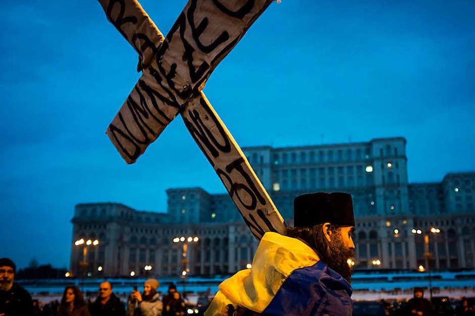Proteste in der rumänischen Hauptstadt Bukarest. (Foto: AFP) Proteste in der rumänischen Hauptstadt Bukarest. (Foto: AFP)