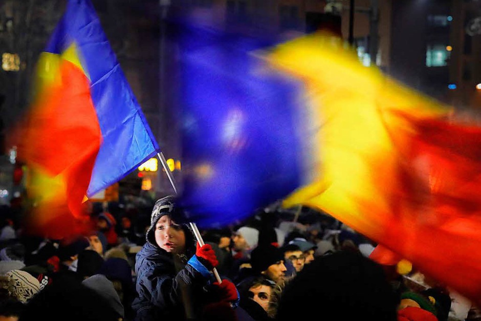 Proteste in der rumänischen Hauptstadt Bukarest. (Foto: dpa) Proteste in der rumänischen Hauptstadt Bukarest. (Foto: dpa)