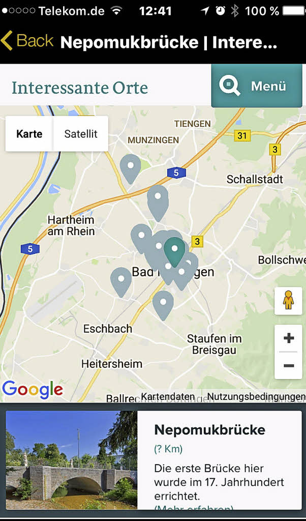 Das Angebot der Smartphone-Stadtführung wird gut angenommen - Badische Zeitung