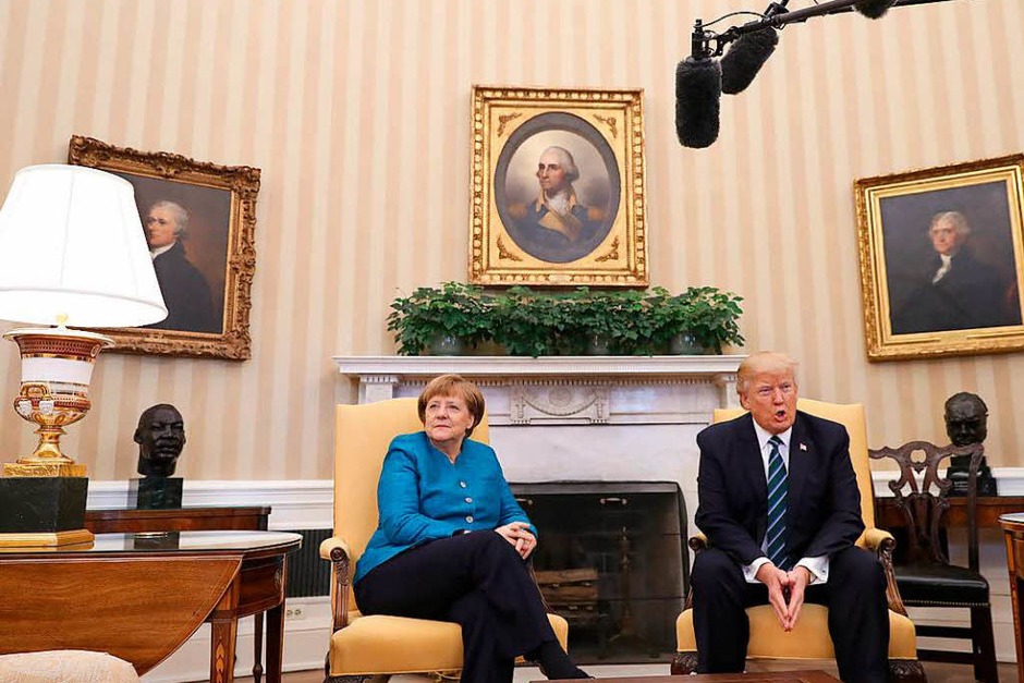 Merkel und Trump tauschen sich im Oval Office aus. (Foto: dpa) Merkel und Trump tauschen sich im Oval Office aus. (Foto: dpa)