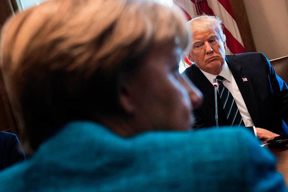 Merkel und Trump treffen sich mit ihren Delegationen im Weißen Haus. (Foto: AFP) Merkel und Trump treffen sich mit ihren Delegationen im Weißen Haus. (Foto: AFP)