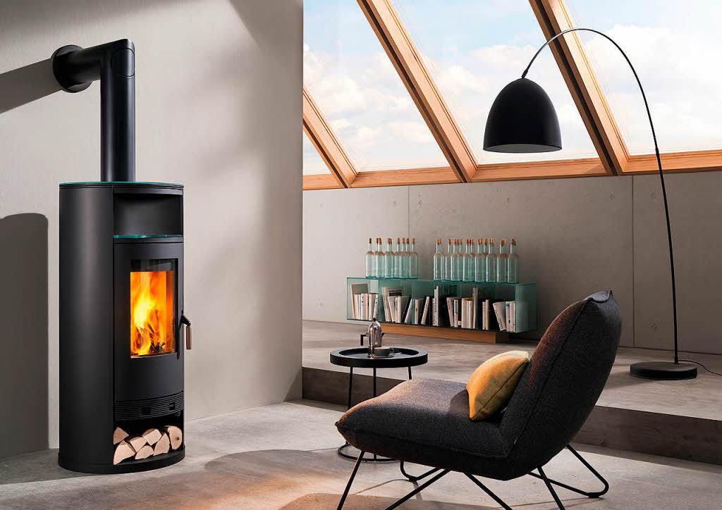 Wasserführende Kamine erwärmen Heizkörper im ganzen Haus - Haus