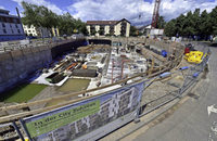 Vor dem Bürgerhaus in Zähringen entsteht ein Immobilienkomplex Vor dem Bürgerhaus in Zähringen entsteht ein Immobilienkomplex
