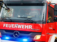 Mülleimer brennt in den Caritas-Werkstätten Mülleimer brennt in den Caritas-Werkstätten