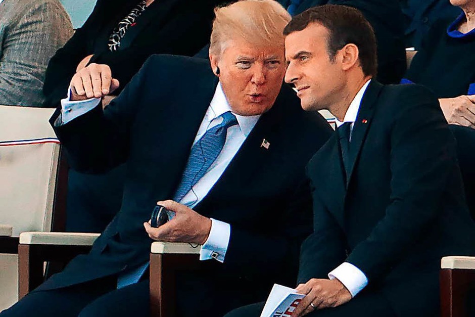 US-Präsident Trump mit dem französischen Präsidenten Macron (Foto: AFP) US-Präsident Trump mit dem französischen Präsidenten Macron (Foto: AFP)