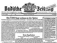 Bundestagswahl 1953: Auszüge aus der BZ-Berichterstattung Bundestagswahl 1953: Auszüge aus der BZ-Berichterstattung