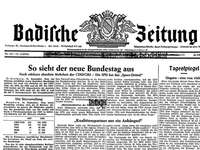 Bundestagswahl 1957: Auszüge aus der BZ-Berichterstattung Bundestagswahl 1957: Auszüge aus der BZ-Berichterstattung