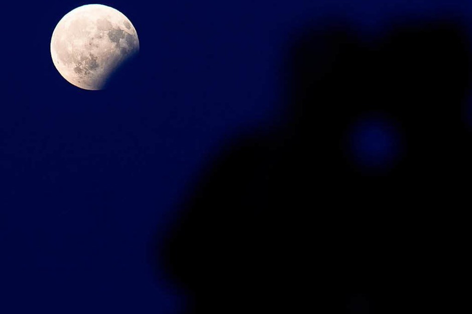 Die partielle Mondfinsternis über München (Foto: dpa) Die partielle Mondfinsternis über München (Foto: dpa)
