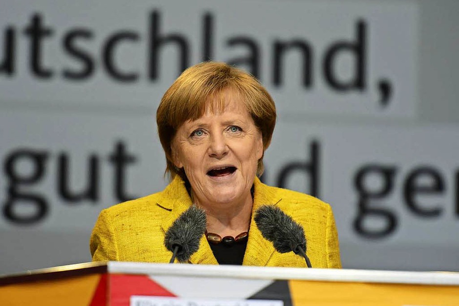 Bundeskanzlerin Angela Merkel war zum Wahlkampfauftritt nach Freiburg gekommen. (Foto: Ingo Schneider) Bundeskanzlerin Angela Merkel war zum Wahlkampfauftritt nach Freiburg gekommen. (Foto: Ingo Schneider)