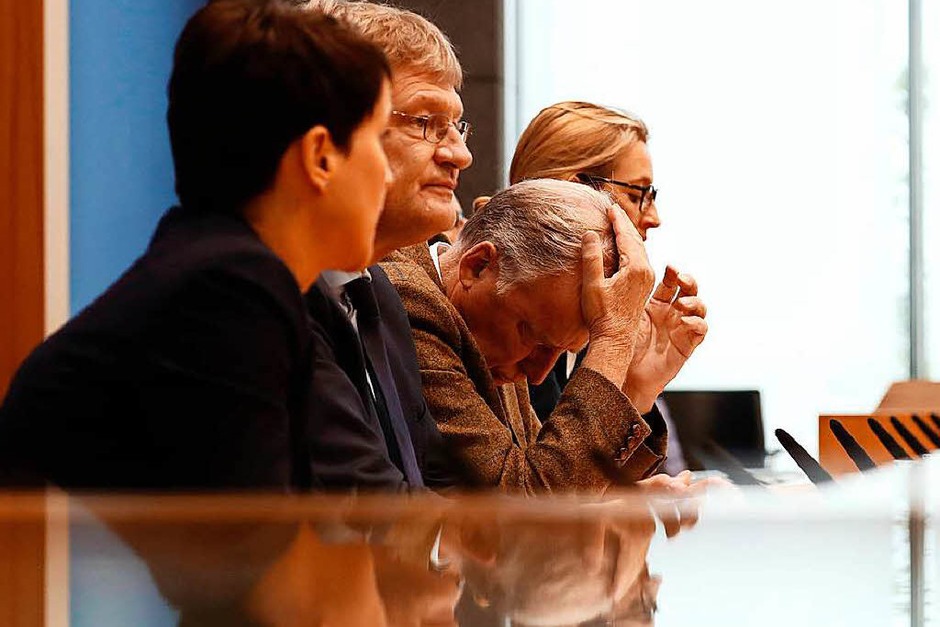Gauland fasst sich an den Kopf. (Foto: AFP) Gauland fasst sich an den Kopf. (Foto: AFP)