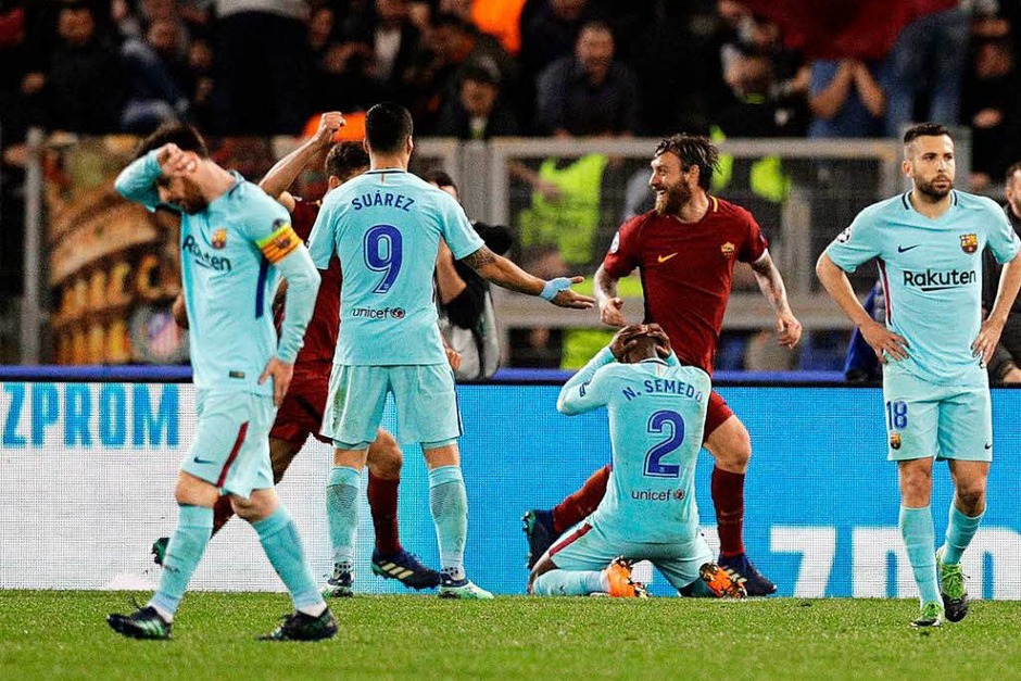 Am Boden: Barça. (Foto: dpa) Am Boden: Barça. (Foto: dpa)