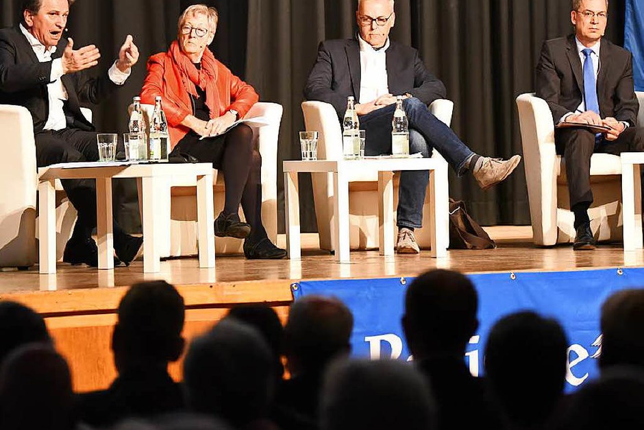 Manfred Lucha, Ursula Querfurth, Bernd Fey und Hanno Hurth (von links) (Foto: Jonas Hirt) Manfred Lucha, Ursula Querfurth, Bernd Fey und Hanno Hurth (von links) (Foto: Jonas Hirt)