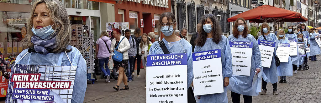 Schweigender Protest Gegen Tierversuche Waldshut Tiengen Badische