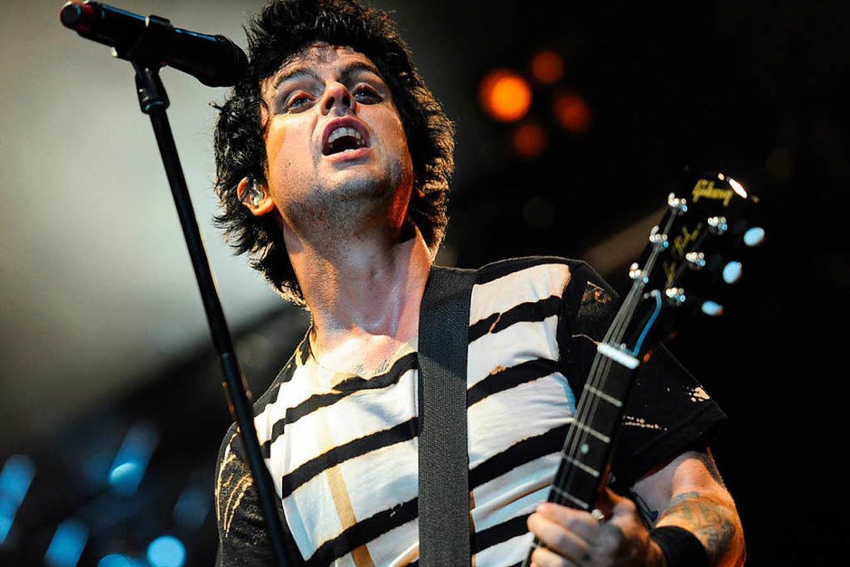 Billie Joe Armstrong, Sänger und Gitarrist bei Green Day – mit einer Gibson. (Foto: dpa) Billie Joe Armstrong, Sänger und Gitarrist bei Green Day – mit einer Gibson. (Foto: dpa)
