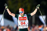 Kombinierer Fabian Rießle sprintet beim Langlauf-Weltcup in Davos Kombinierer Fabian Rießle sprintet beim Langlauf-Weltcup in Davos