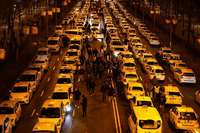 Spanische Taxifahrer protestieren gegen Uber Spanische Taxifahrer protestieren gegen Uber