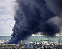 Großbrand in Chemiefabrik Großbrand in Chemiefabrik
