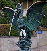 Neue Brunnen mit Basilisk für Basel Neue Brunnen mit Basilisk für Basel