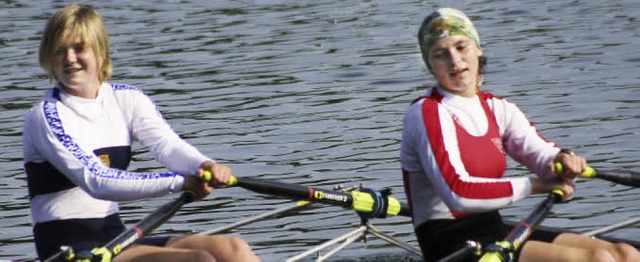 Jenny Medow (rechts) vom Breisacher Ru...eutschen Meistertitel im Doppelzweier.  | Foto: alex medow