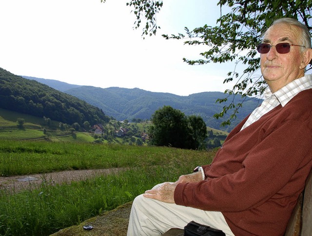 Peter Hendrik Paul liebt die Aussicht ber das Tal.   | Foto: Kathrin Blum