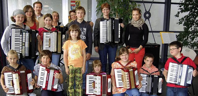 Der Musiknachwuchs des Akkordeonclubs Herbolzheim.   | Foto: Sonja Lutz