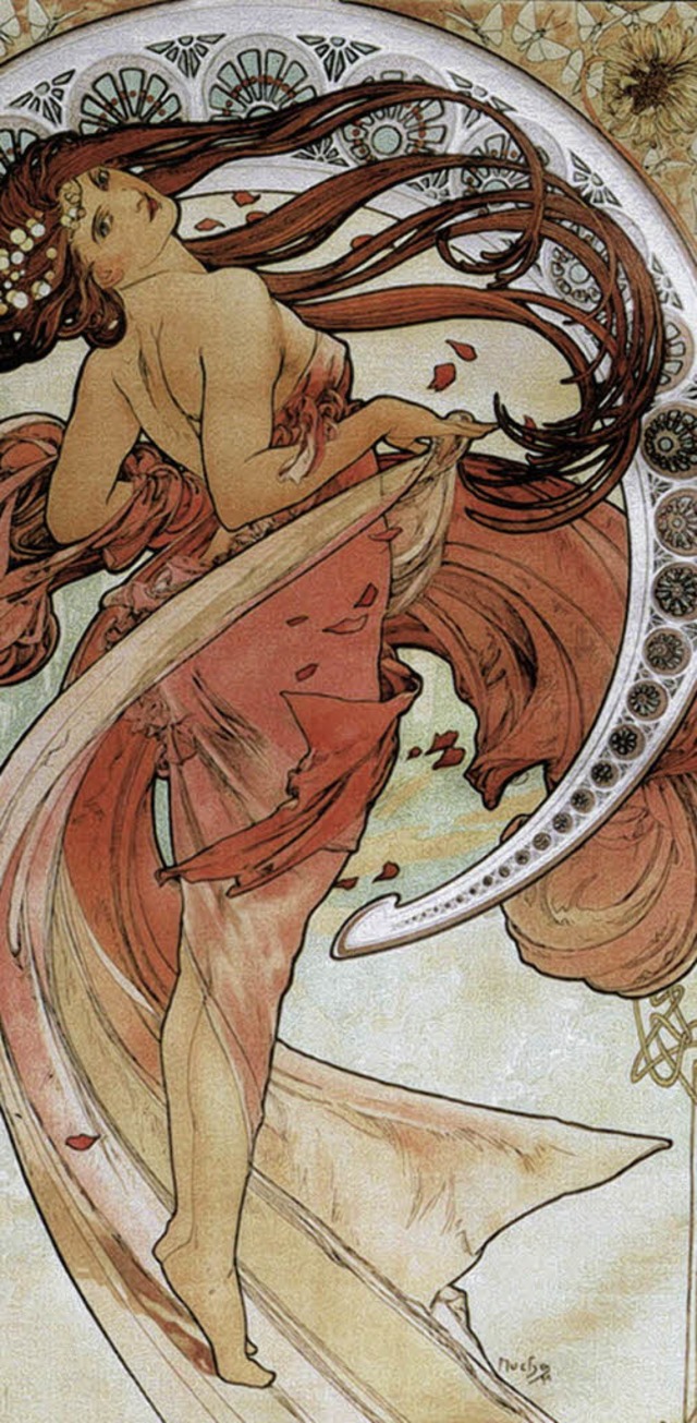 Japonismus wurde zum Jugendstil: Alfons Mucha, &#8222;Tanz&#8220;, 1898 